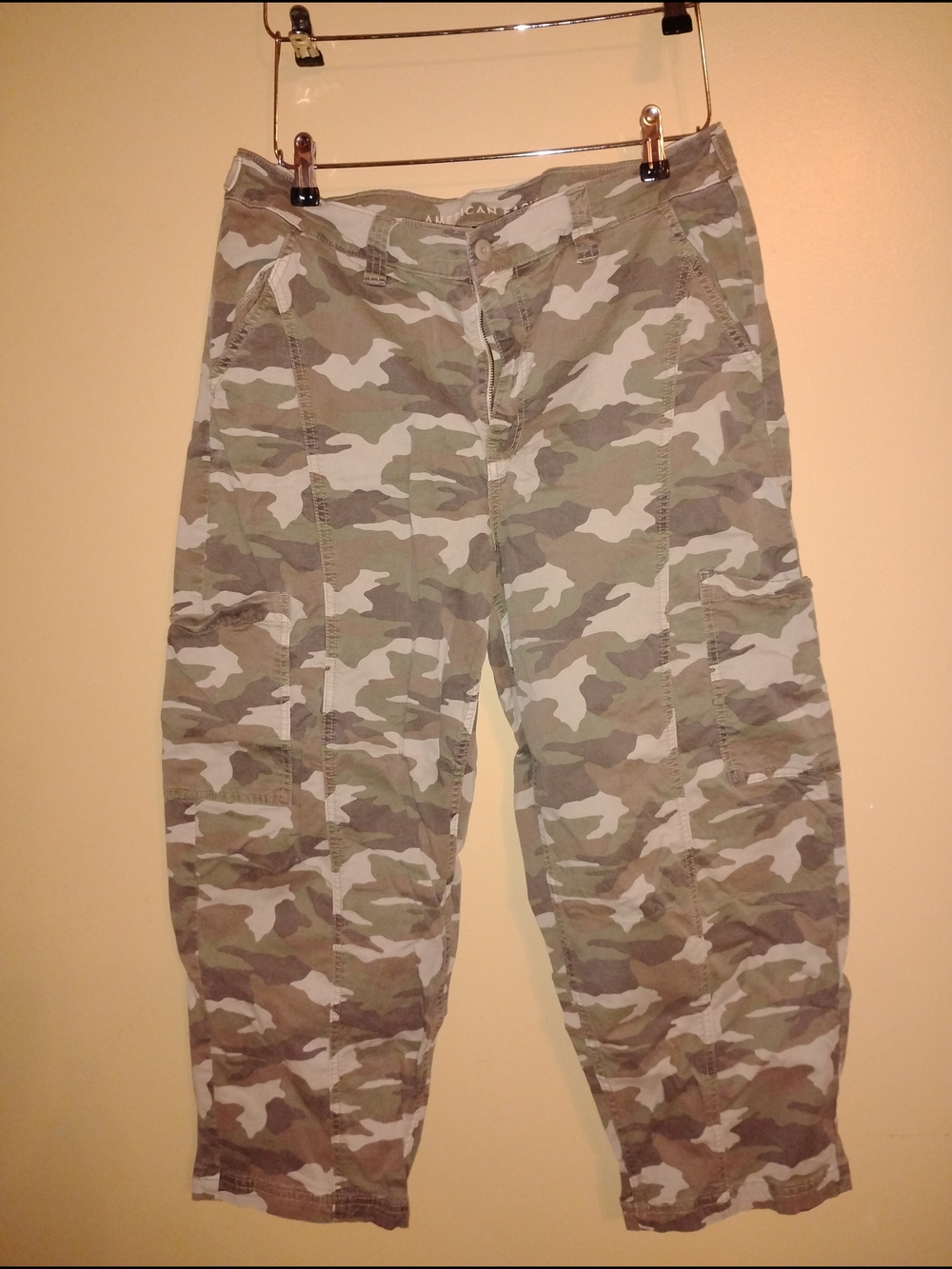 American Eagle Camo Barrel Cargo Pants